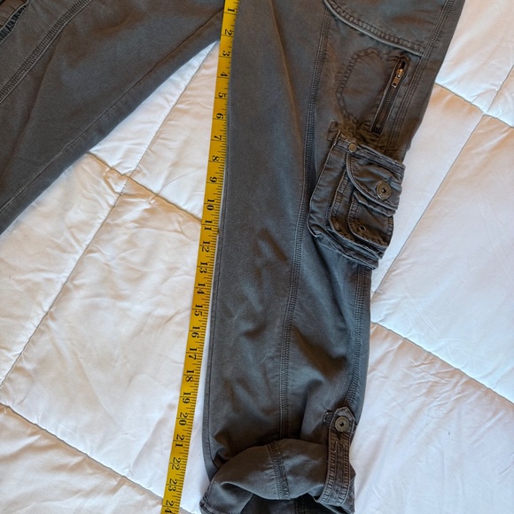 Vintage Dark Grey Convertible Festival Cargo Pants - Picture 9 of 10